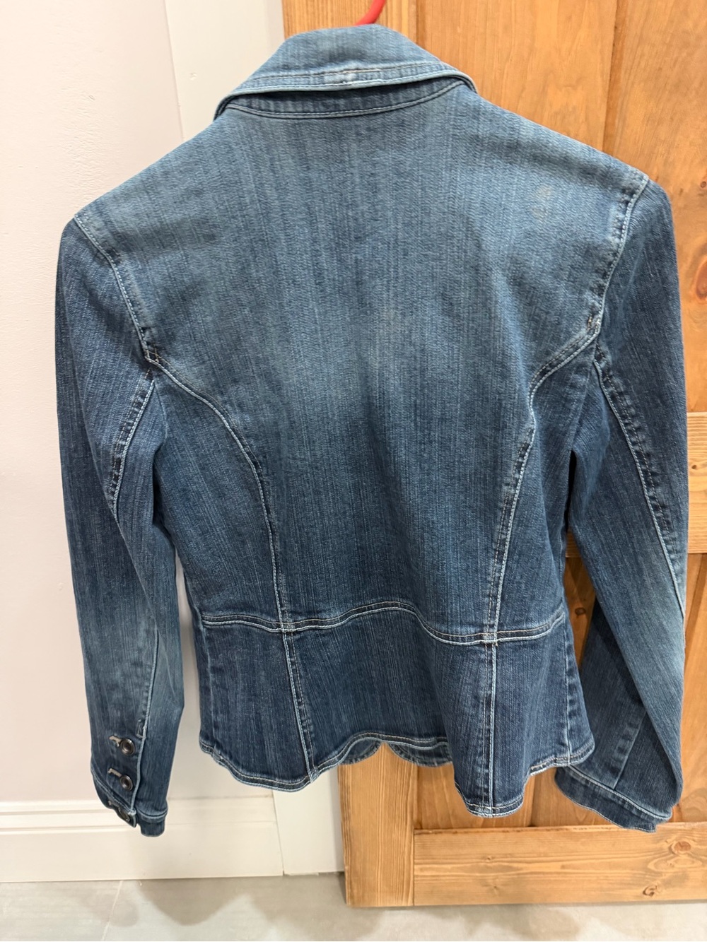 INC International Concepts Women's Blue Denim Blazer with Patch Pockets - Picture 5 of 5